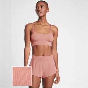 Athleta NWT Well Rested Rib Sleep Short in SH Pink, M